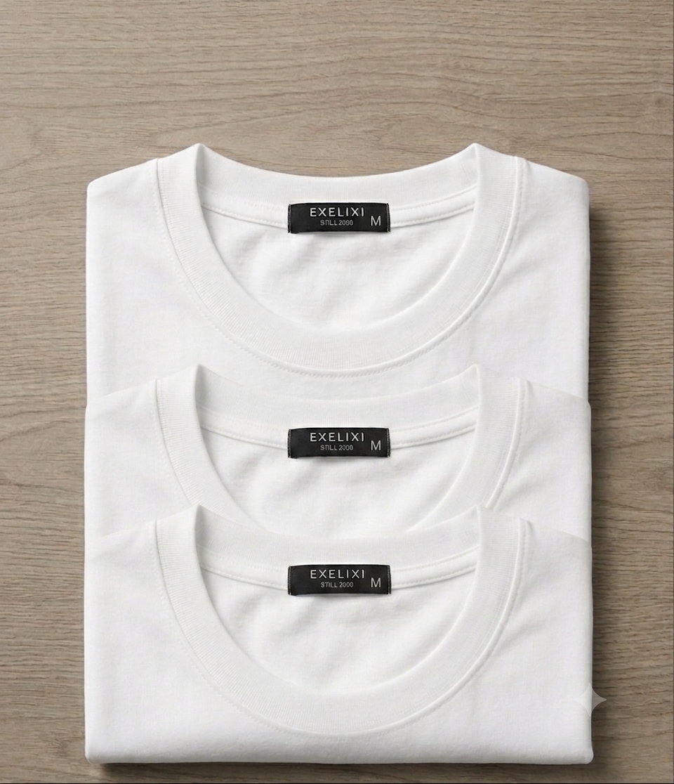 エクセリキシ 100%コットンTシャツ