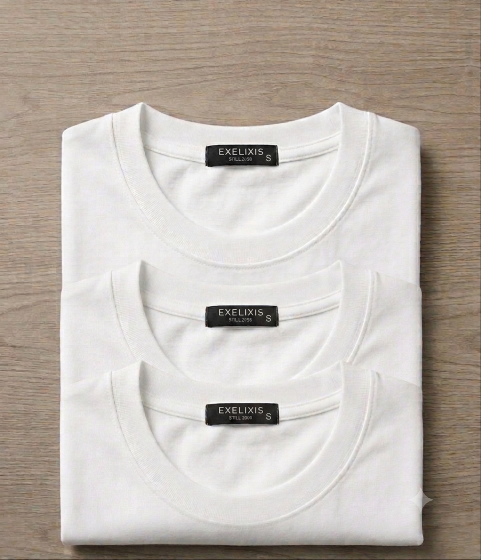 エクセリキシ 100%コットンTシャツ